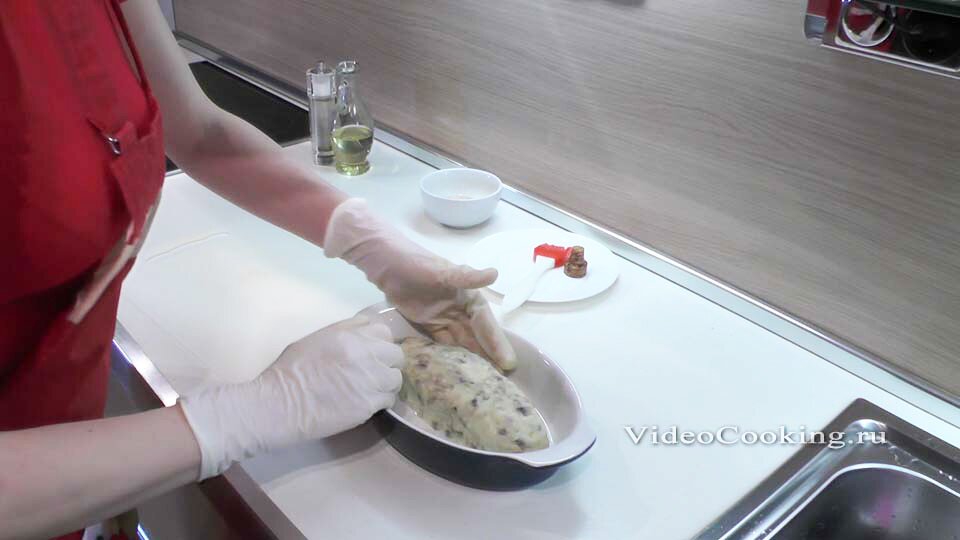 Запеченный грибной рулет - Кулинарные видео рецепты